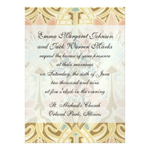 art nouveau nature floral pattern art custom invites