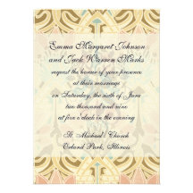 art nouveau nature floral pattern art custom announcement