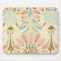 art nouveau nature floral pattern art mouse pad
