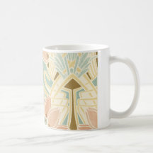 art nouveau nature floral pattern art mug