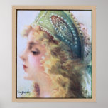 Art Nouveau Painting Beautiful woman Poster