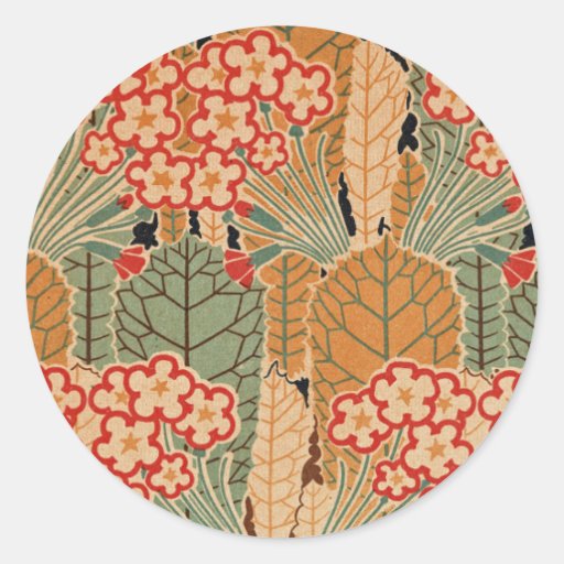 Art Nouveau Pattern #1 at Emporio Moffa Round Stickers