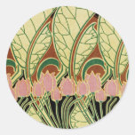 Art Nouveau pattern #1 Round Stickers