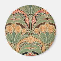 Art Nouveau Pattern #3 at Emporio Moffa Refrigerator Magnet