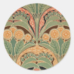 Art Nouveau Pattern #3 at Emporio Moffa Round Stickers
