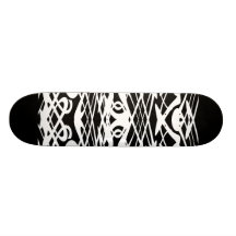 Art Nouveau Pattern in Black and White. Custom Skateboard