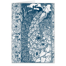 Art Nouveau Peacock Greeting Card