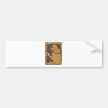 Art Nouveau Poodle Bumper Sticker