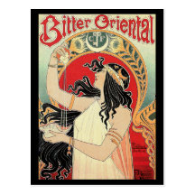 Art Nouveau Postcard:  "Bitter Oriental"