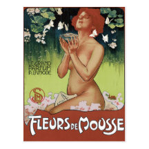 Art Nouveau Postcard - Fleurs de Mousse