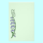 Art Nouveau Snowdrop Flowers Writing Paper stationery