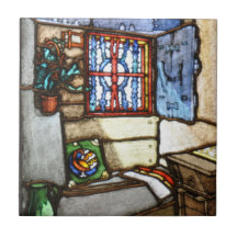 Art Nouveau Stained Glass Windows - Tile