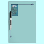 Art Nouveau Turquoise Peacock Dry Erase Board dry erase boards