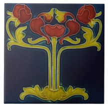 Art Nouveau Vintage Design Feature Backsplash Tile