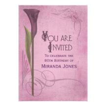 Art Noveau Ornamental Calla Personalised Announcements