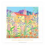 Art Poster: Agapanthus in the Old Town, Menton posters