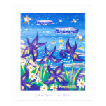 Art Poster: Iris Blue posters