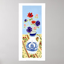 Art Print: Anemones in a French Jug. Still life