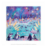 Art Print: Purple Penguin Party posters