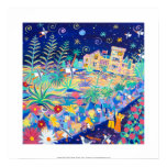 Art Print: Tropical Blue Night Tresco. posters