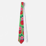 Art Tie: Loud Green Hibiscus Flower Art Tie ties