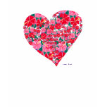 Art Tshirt: Hibiscus Heart Design t-shirts