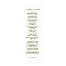 Artemis Prayer Card Business Cards
