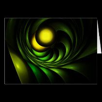 Artichoke Abstract Fractal Artwork cards
