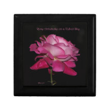 Artichoke Rose Tile Trinket Box
