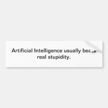 Artificial Intelligence Bumper Stickers