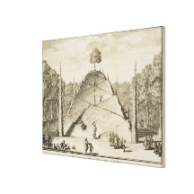 Artificial Mount Parnassus, engraved by Johannes V Canvas Prints