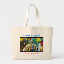 Artist at work, Beware~wet paint!!! Tote Bag