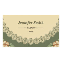 Artist - Vintage Chic Floral Business Card
