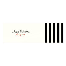 Artistic Abstract Lines Stripes White Black Business Card Template