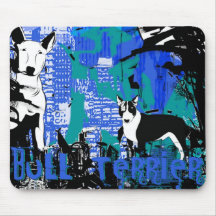 Artistic Bull Terrier Dog Breed Design Mousepad