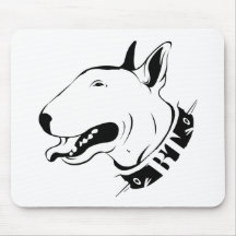 Artistic Bull Terrier Dog Breed Design Mousepads