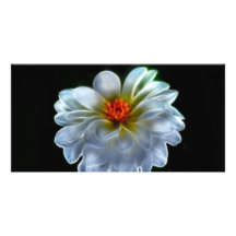 Artistic dahlia and meaning personalized photo card
