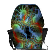 Artistic fractal abstract Messenger bag