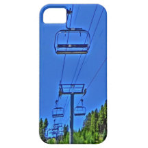 Artistic summer ski lift scenic iphone 5 case