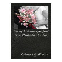 Artistic Tiger Lily Best Friend Wedding Invitation