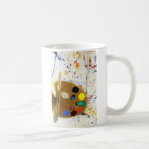 Artists Paint Splatter And Pallet of Paint Mugs