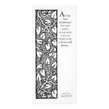 Arts and Crafts vine design Personalized Rack Card