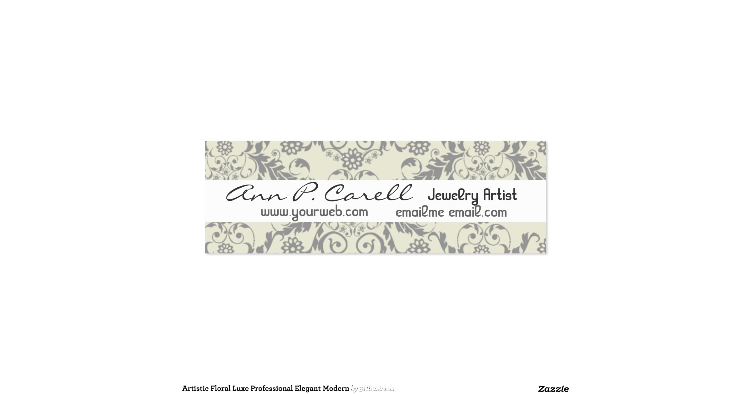 Artsy Florals Pack Of Skinny Business Cards : Zazzle
