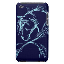 Artsy Horse Head Sketch Barely There iPod Covers