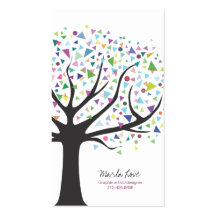 Artsy Unique Tree Business Card Art designer