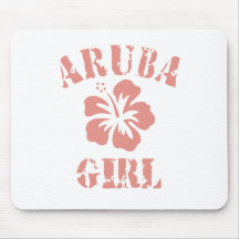 Aruba Pink Girl Mouse Pad