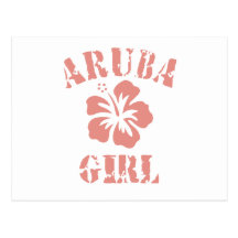 Aruba Pink Girl Post Card