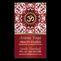 Aruna Yoga Eastern New Age Business Card business cards
