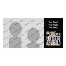 As Cute As A Hamster Sitting On A Rainbow. Personalised Photo Card