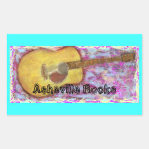Asheville Rocks Rectangle Sticker
